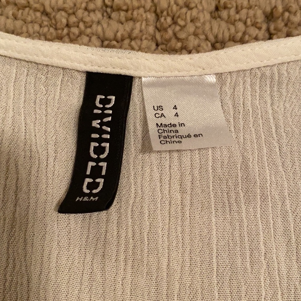 Cream Button Top - Picture 3 of 5